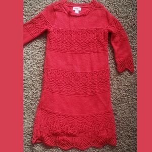 Red Knitted Girl's Dress